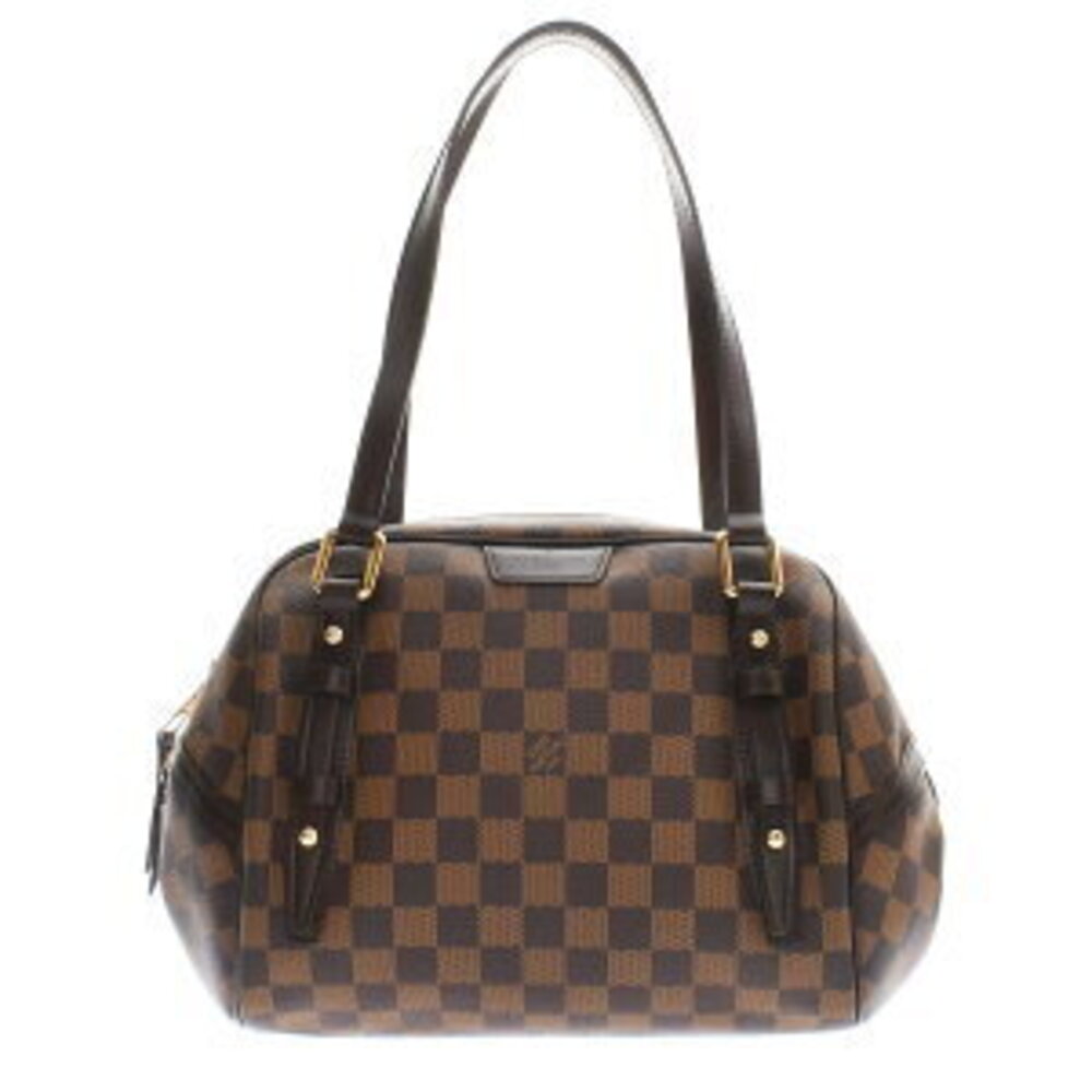 Louis Vuitton Damier Rivington Shoulder Bag Ebene Brown Canvas Tote